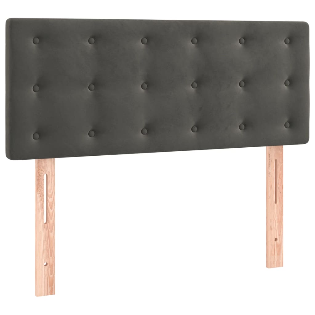 Sommier à lattes de lit avec matelas LED Gris foncé 100x200 cm - XIOS