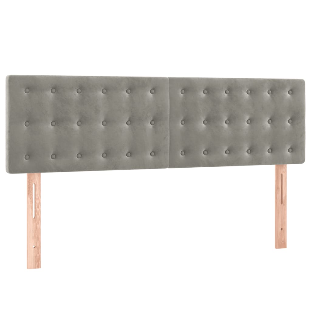 Sommier à lattes de lit avec matelas LED Gris clair 140x190 cm - XIOS