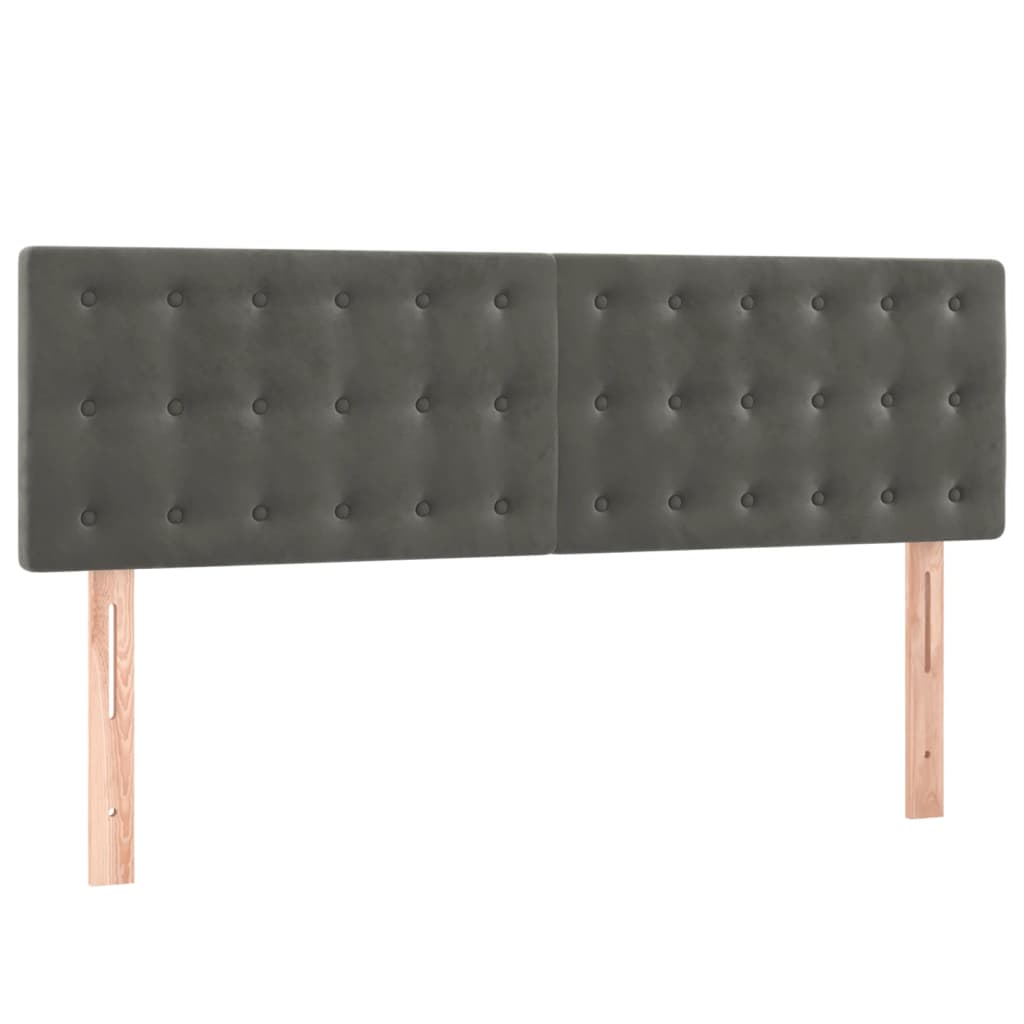Sommier à lattes de lit avec matelas LED Gris foncé 140x190 cm - XIOS