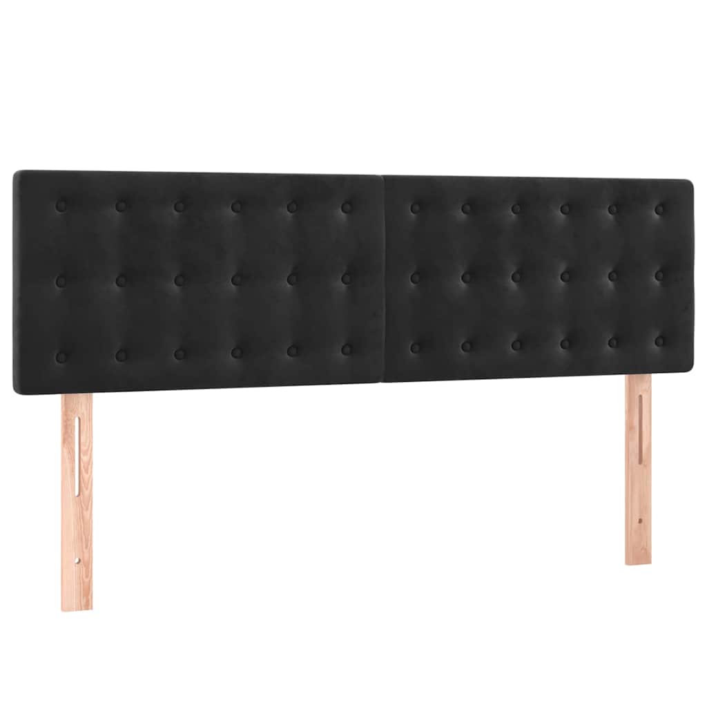 Sommier à lattes de lit avec matelas et LED Noir 140x190 cm - XIOS
