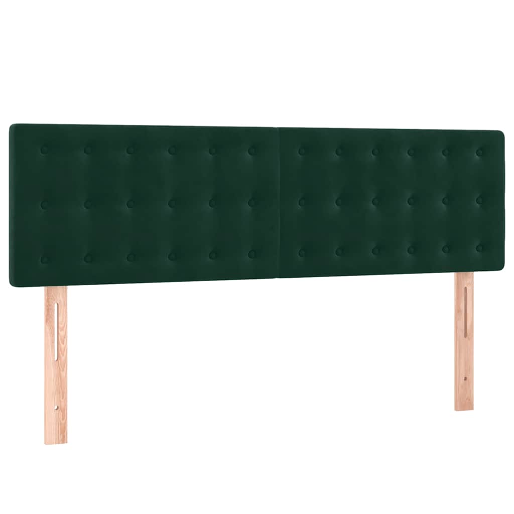 Sommier à lattes de lit avec matelas LED Vert foncé 140x190 cm - XIOS