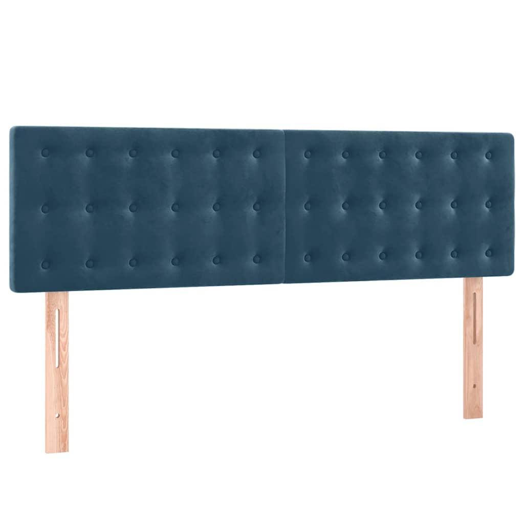 Sommier à lattes de lit avec matelas LED Bleu foncé 140x190 cm - XIOS