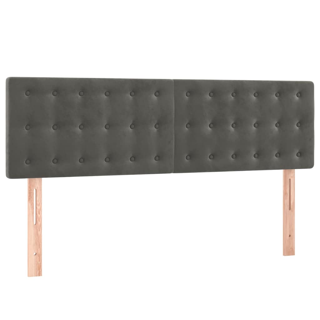 Sommier à lattes de lit avec matelas LED Gris foncé 140x200 cm