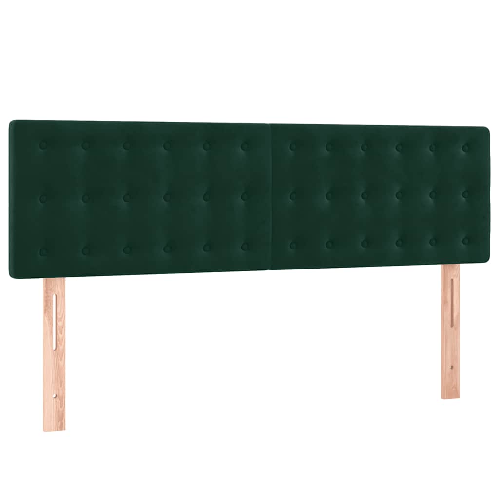 Sommier à lattes de lit matelas et LED Vert foncé 140x200 cm - XIOS