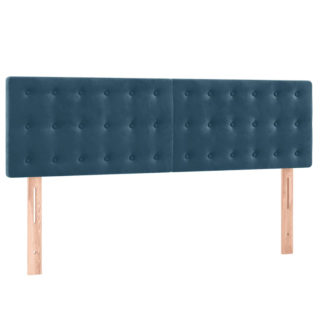 Sommier à lattes de lit matelas et LED Bleu foncé 140x200 cm - XIOS