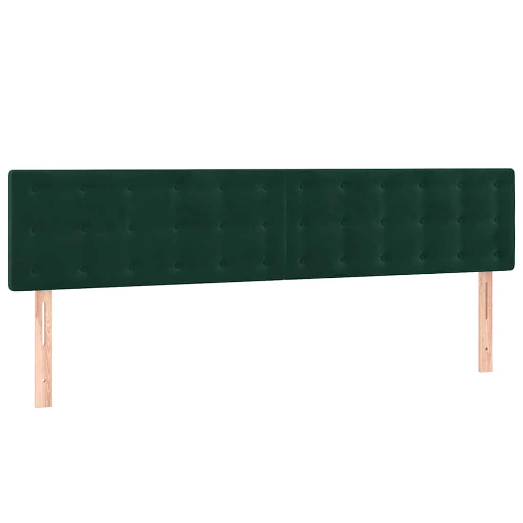 Sommier à lattes de lit matelas et LED Vert foncé 160x200 cm - XIOS