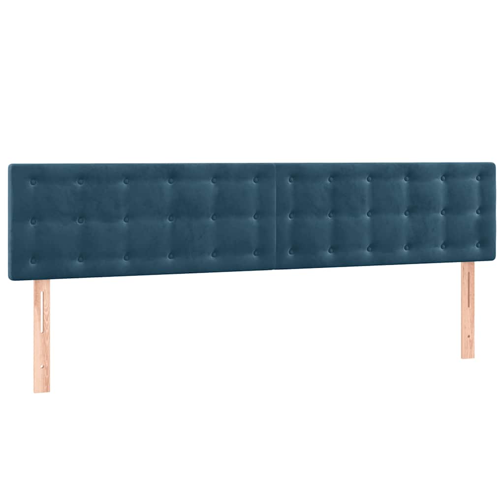 Sommier à lattes de lit matelas et LED Bleu foncé 180x200 cm - XIOS