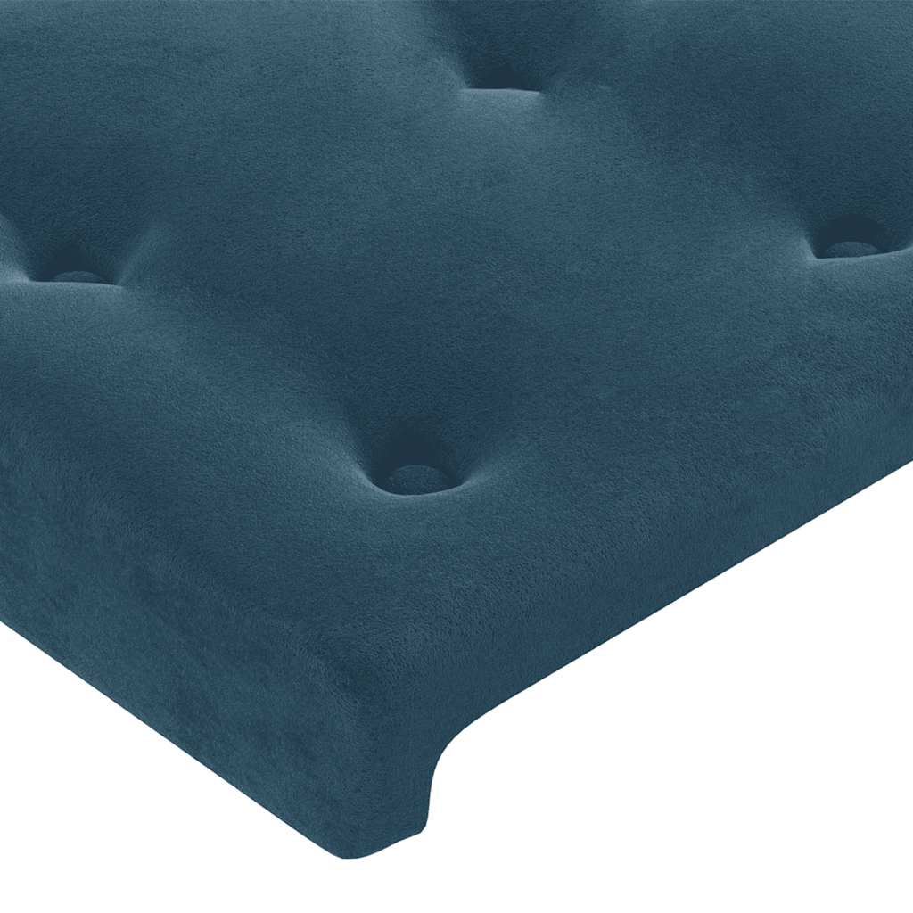 Sommier à lattes de lit matelas et LED Bleu foncé 180x200 cm - XIOS