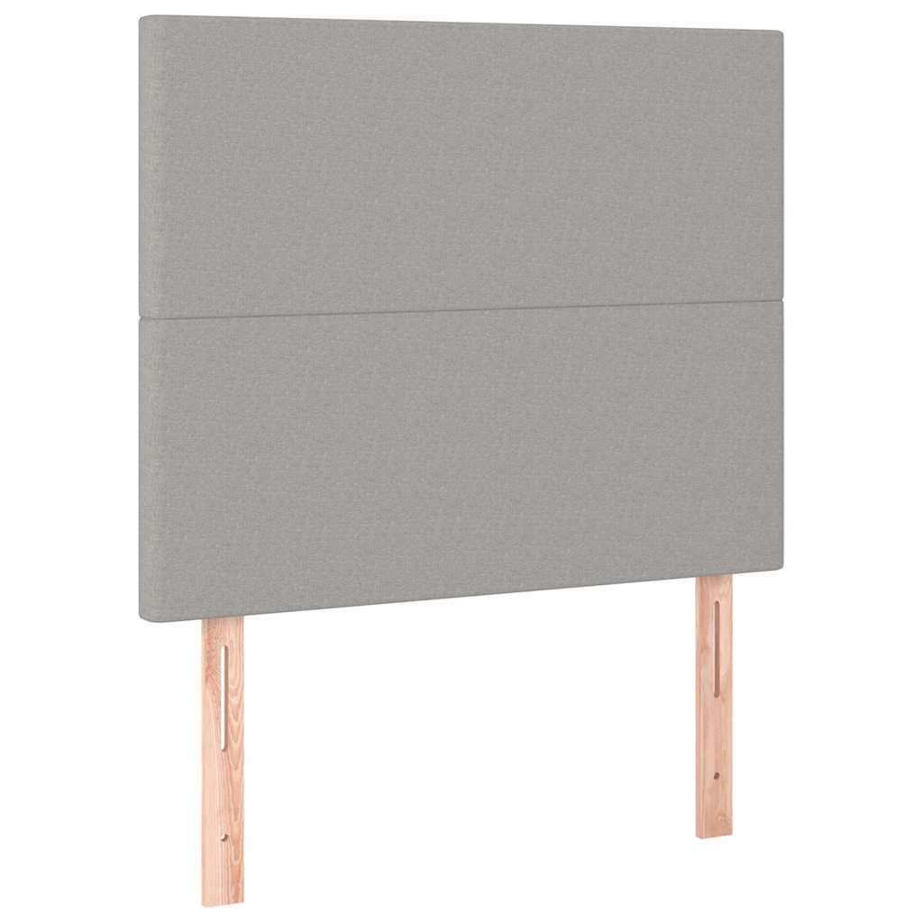 Sommier à lattes de lit et matelas et LED Gris clair 120x200 cm