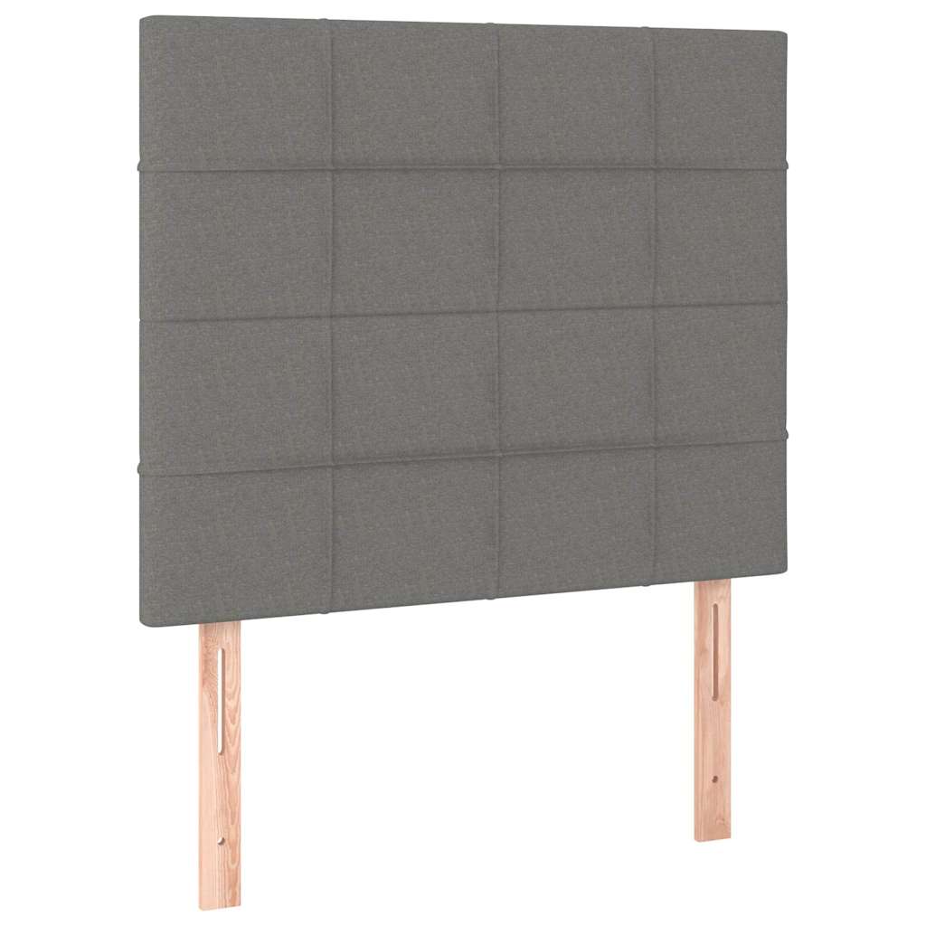 Sommier à lattes de lit avec matelas et LED Gris foncé 80x200cm - XIOS