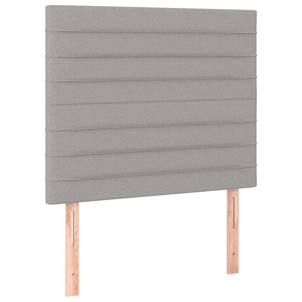 Sommier à lattes de lit avec matelas et LED Gris clair 80x200cm