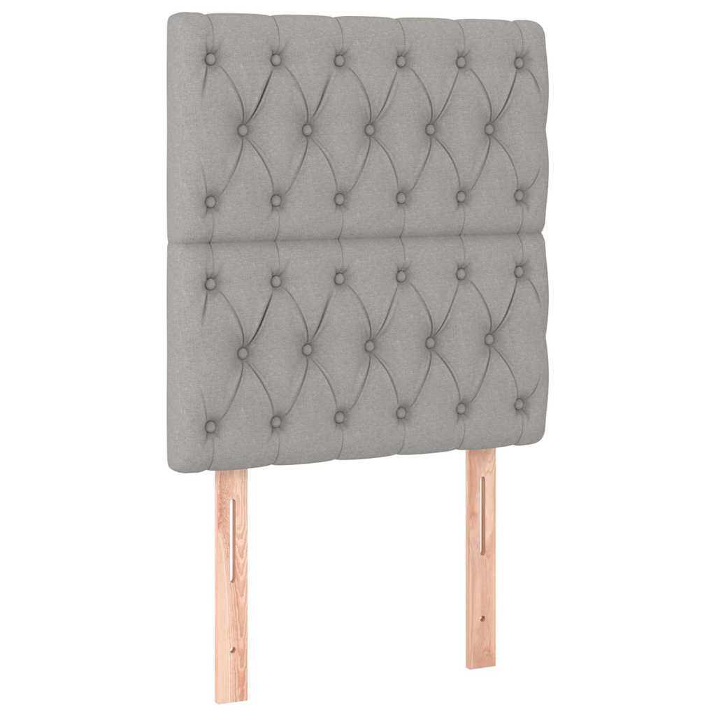 Sommier à lattes de lit avec matelas et LED Gris clair 80x200cm