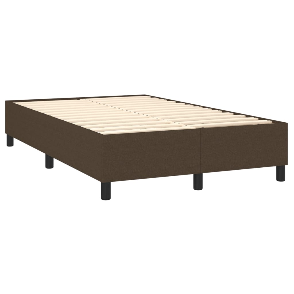 Sommier à lattes de lit matelas et LED Marron foncé 120x200 cm - XIOS