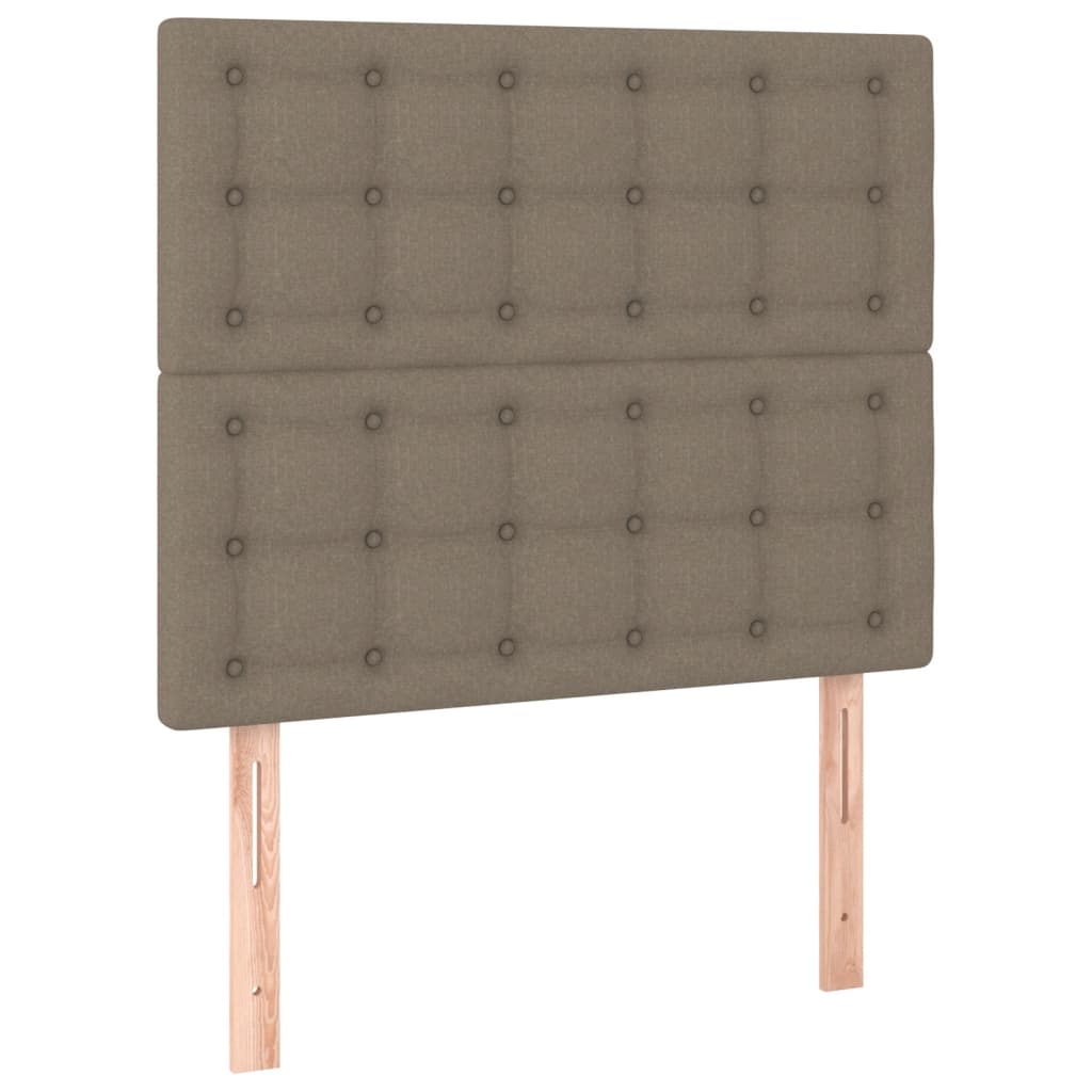Sommier à lattes de lit et matelas et LED Taupe 80x200cm Tissu - XIOS