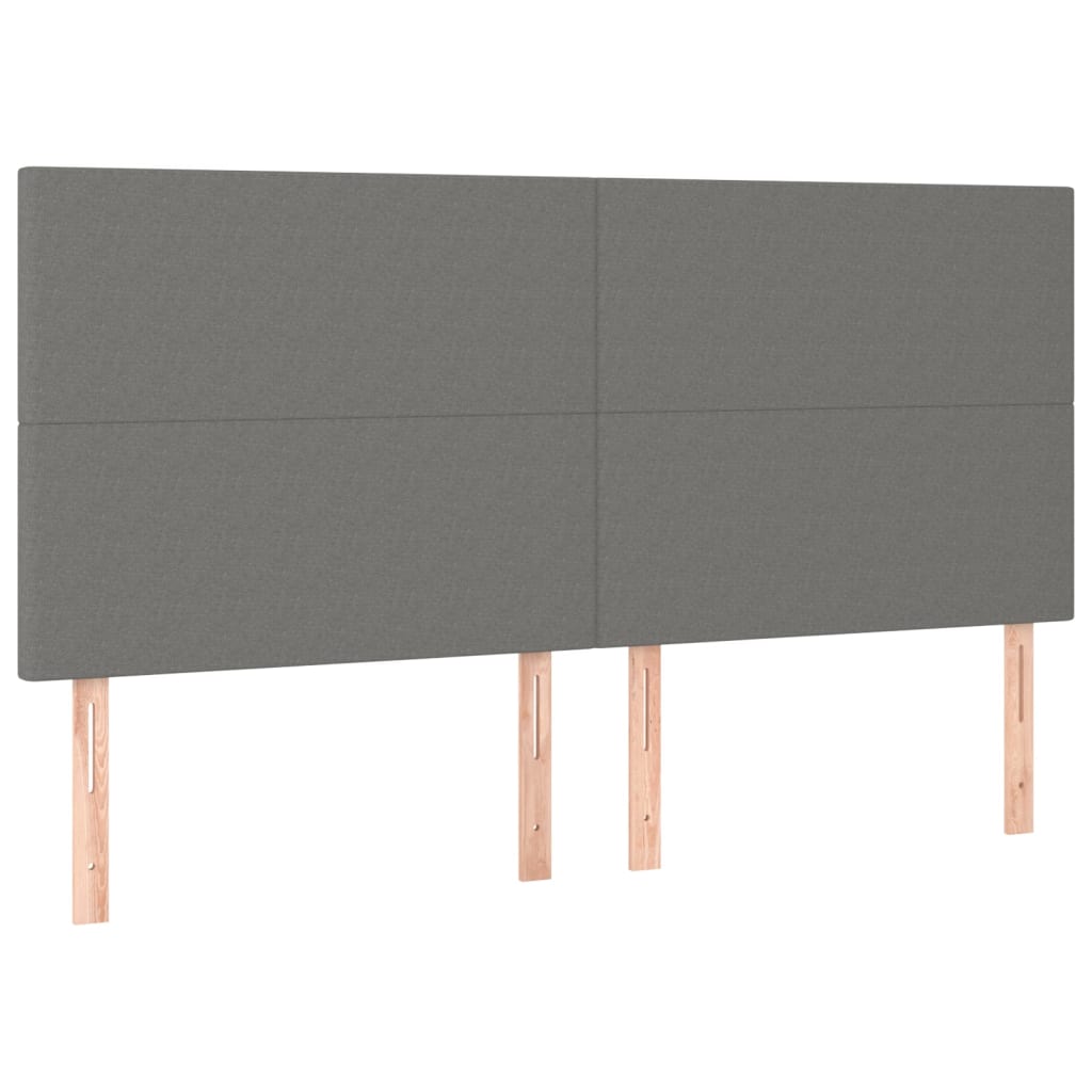 Sommier à lattes de lit et matelas et LED Gris foncé 180x200 cm - XIOS