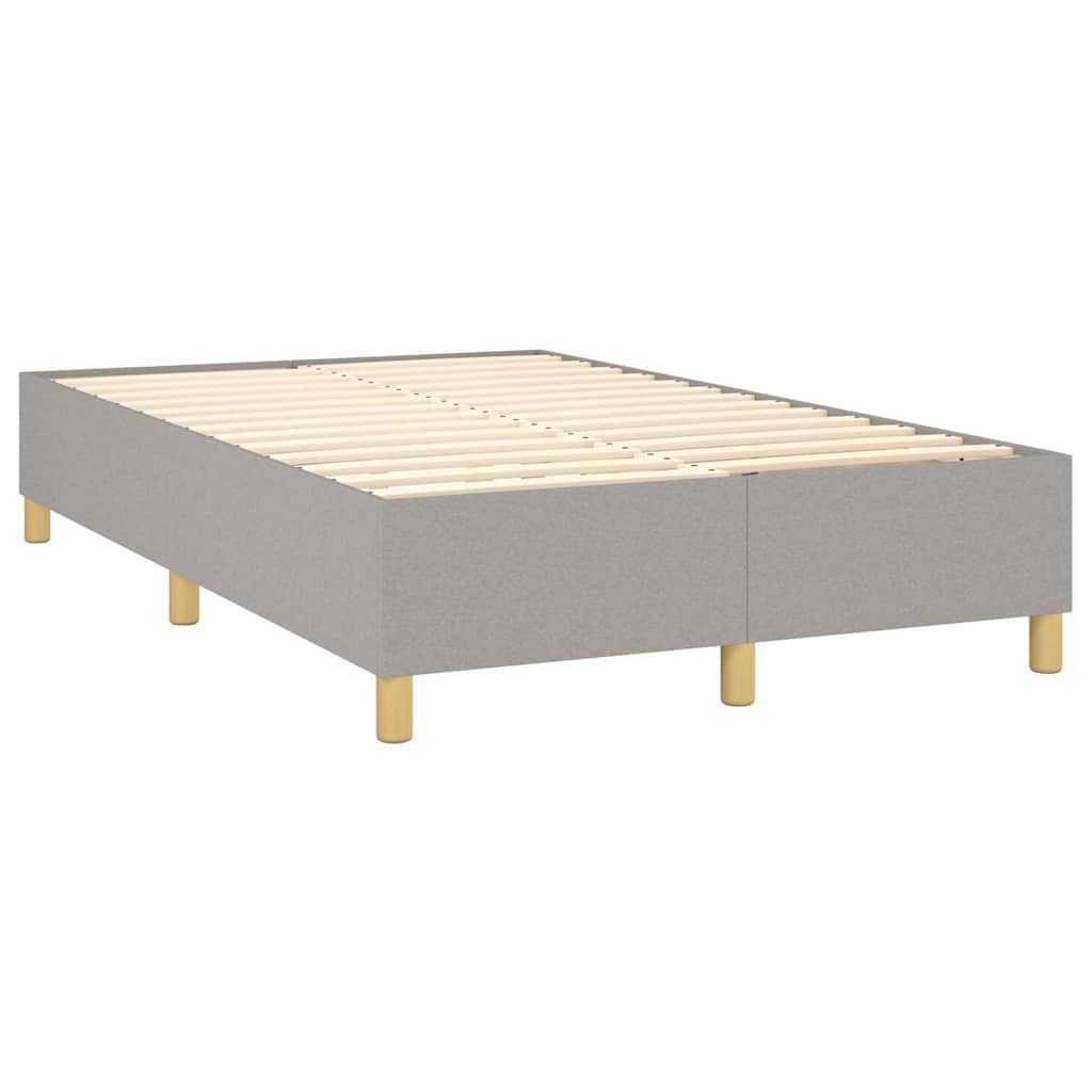 Sommier à lattes de lit et matelas et LED Gris clair 120x200 cm