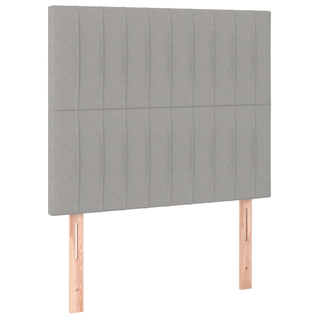 Sommier à lattes de lit et matelas et LED Gris clair 80x200 cm - XIOS