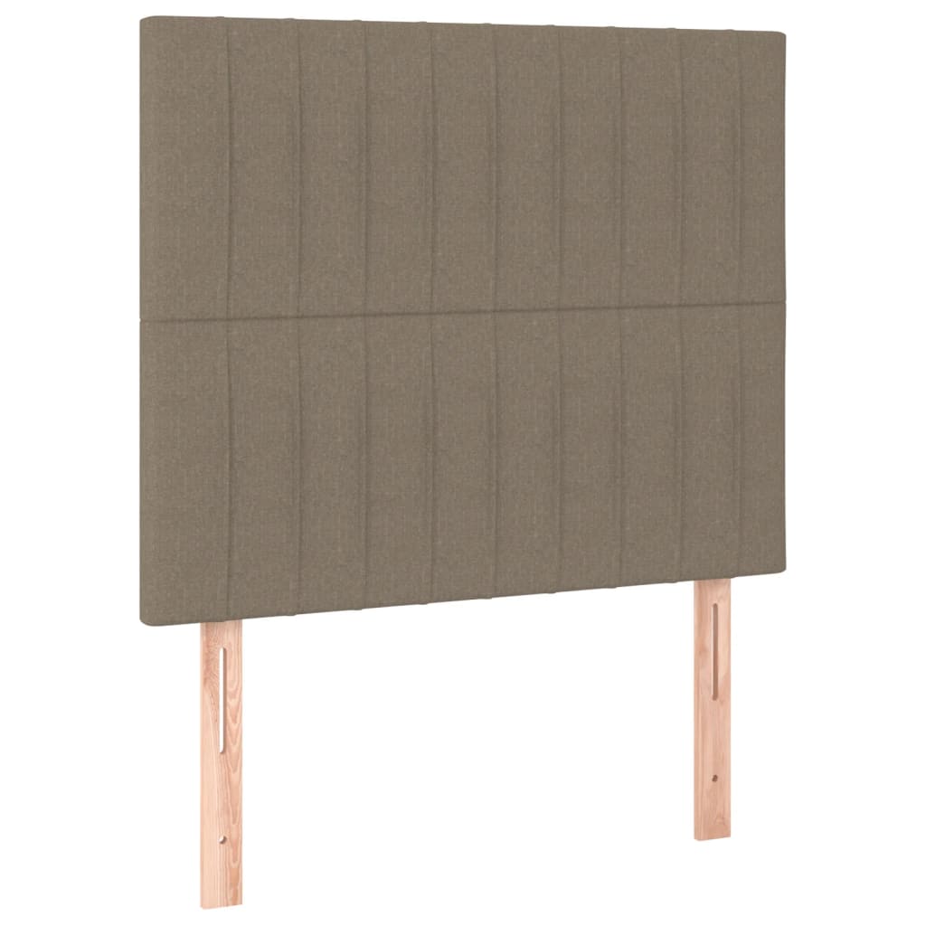 Sommier à lattes de lit et matelas et LED Taupe 80x200cm Tissu - XIOS