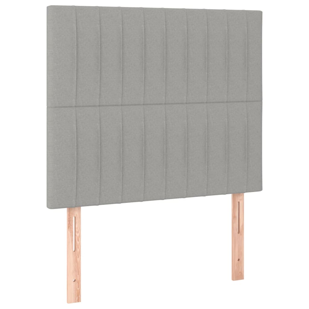 Sommier à lattes de lit et matelas et LED Gris clair 90x200cm - XIOS