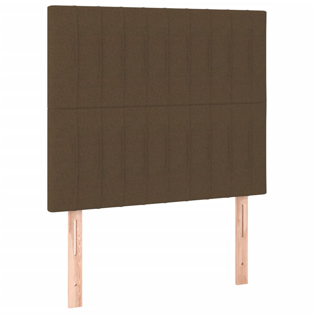Sommier à lattes de lit matelas et LED Marron foncé 100x200 cm - XIOS