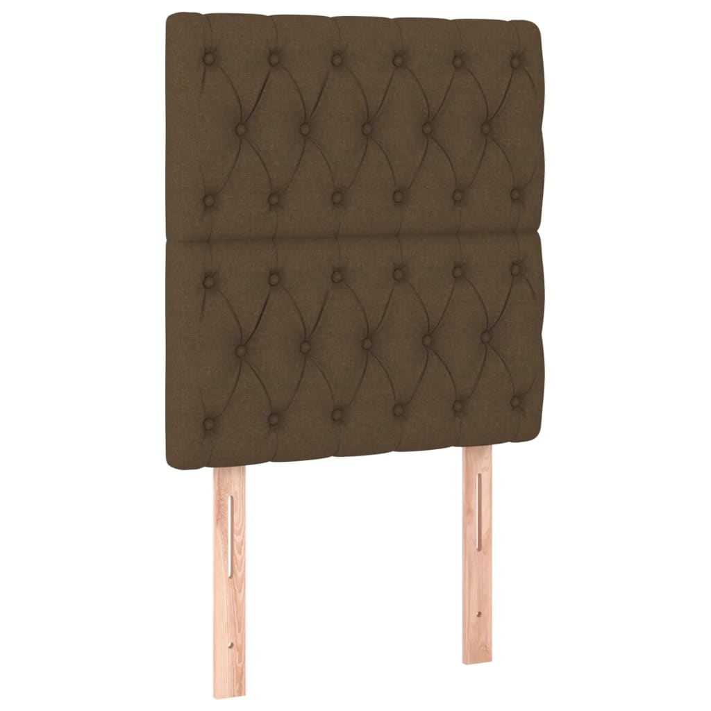 Sommier à lattes de lit et matelas et LED Marron foncé 80x200cm - XIOS