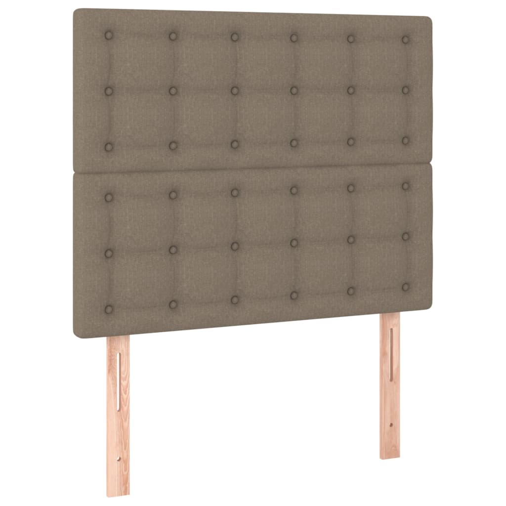 Sommier à lattes de lit et matelas et LED Taupe 100x200cm Tissu - XIOS
