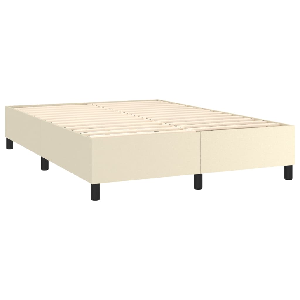 Sommier à lattes de lit avec matelas et LED Crème 140x190 cm - XIOS