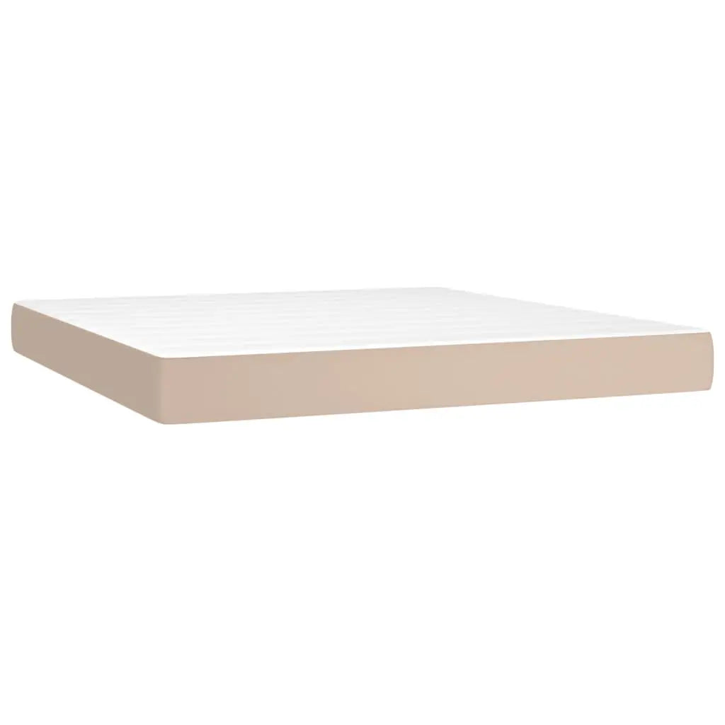 Sommier à lattes de lit avec matelas LED Cappuccino 160x200 cm - XIOS