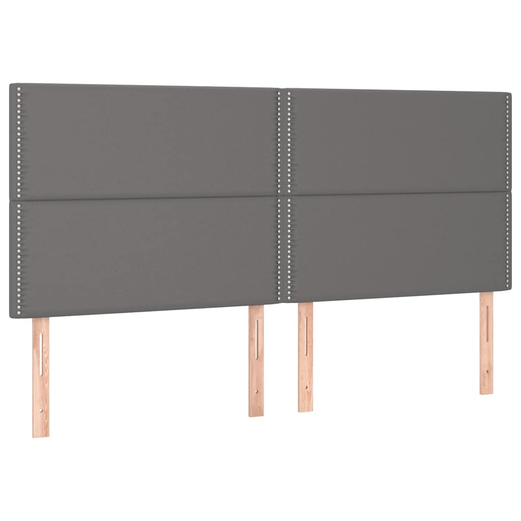 Sommier à lattes de lit avec matelas et LED Gris 200x200 cm - XIOS