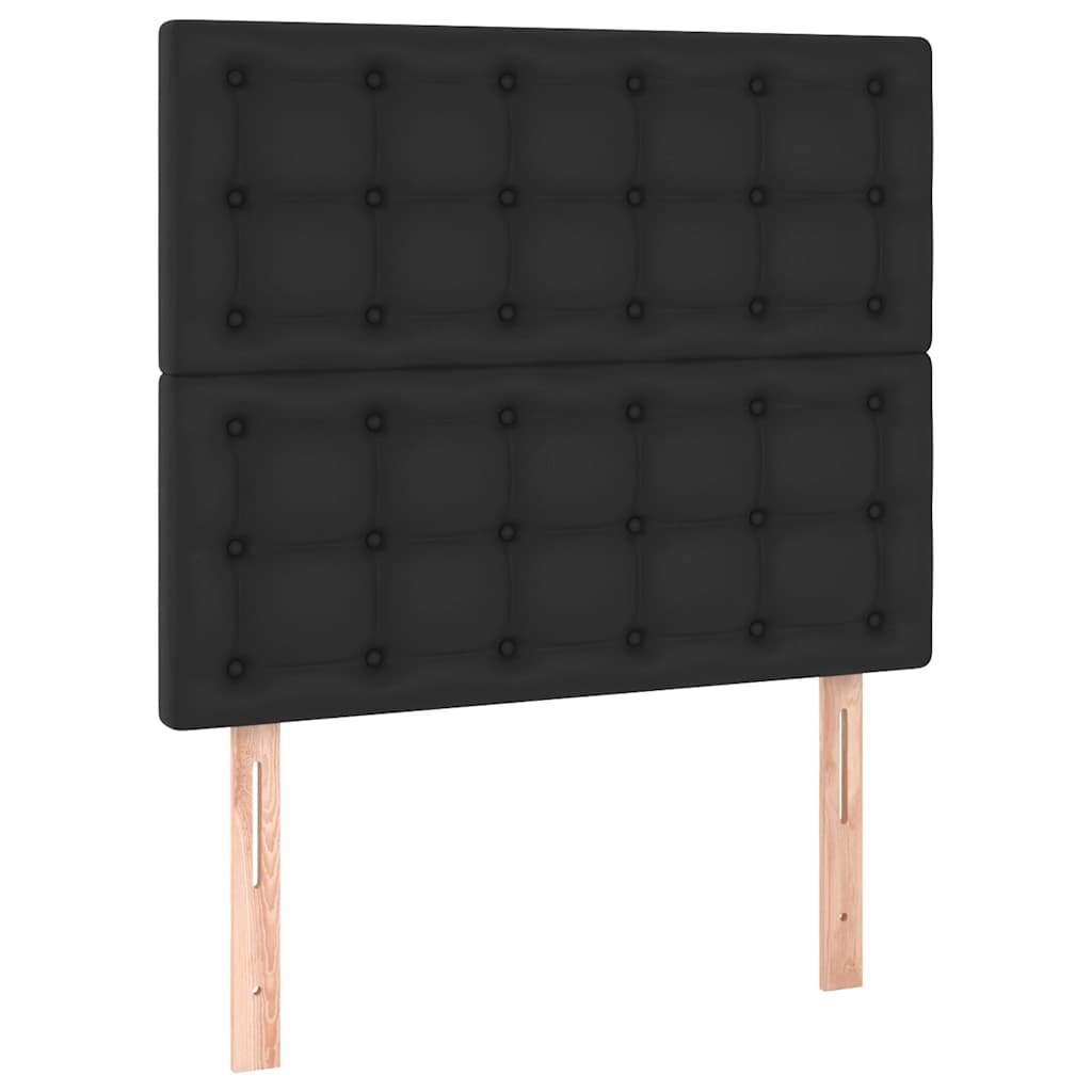 Sommier à lattes de lit avec matelas et LED Noir 80x200 cm - XIOS