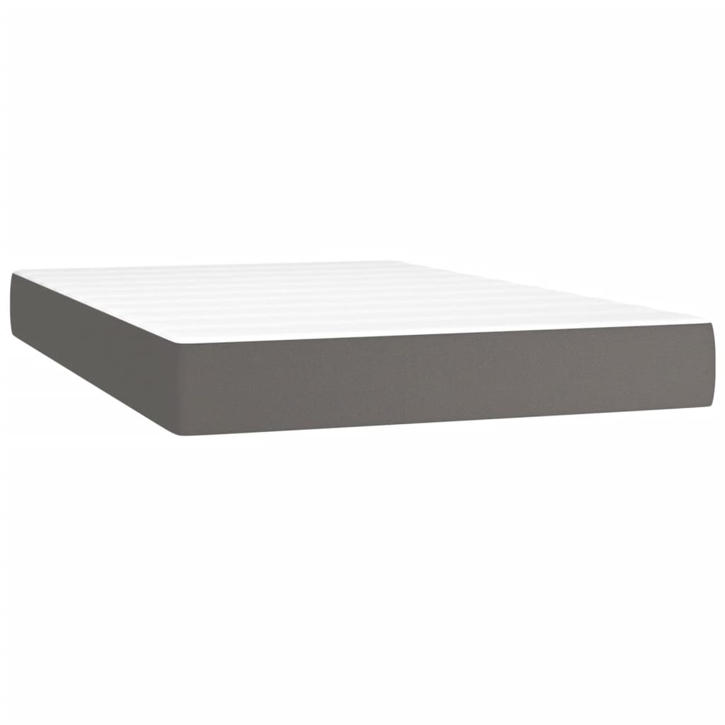 Sommier à lattes de lit avec matelas et LED Gris 120x200 cm - XIOS