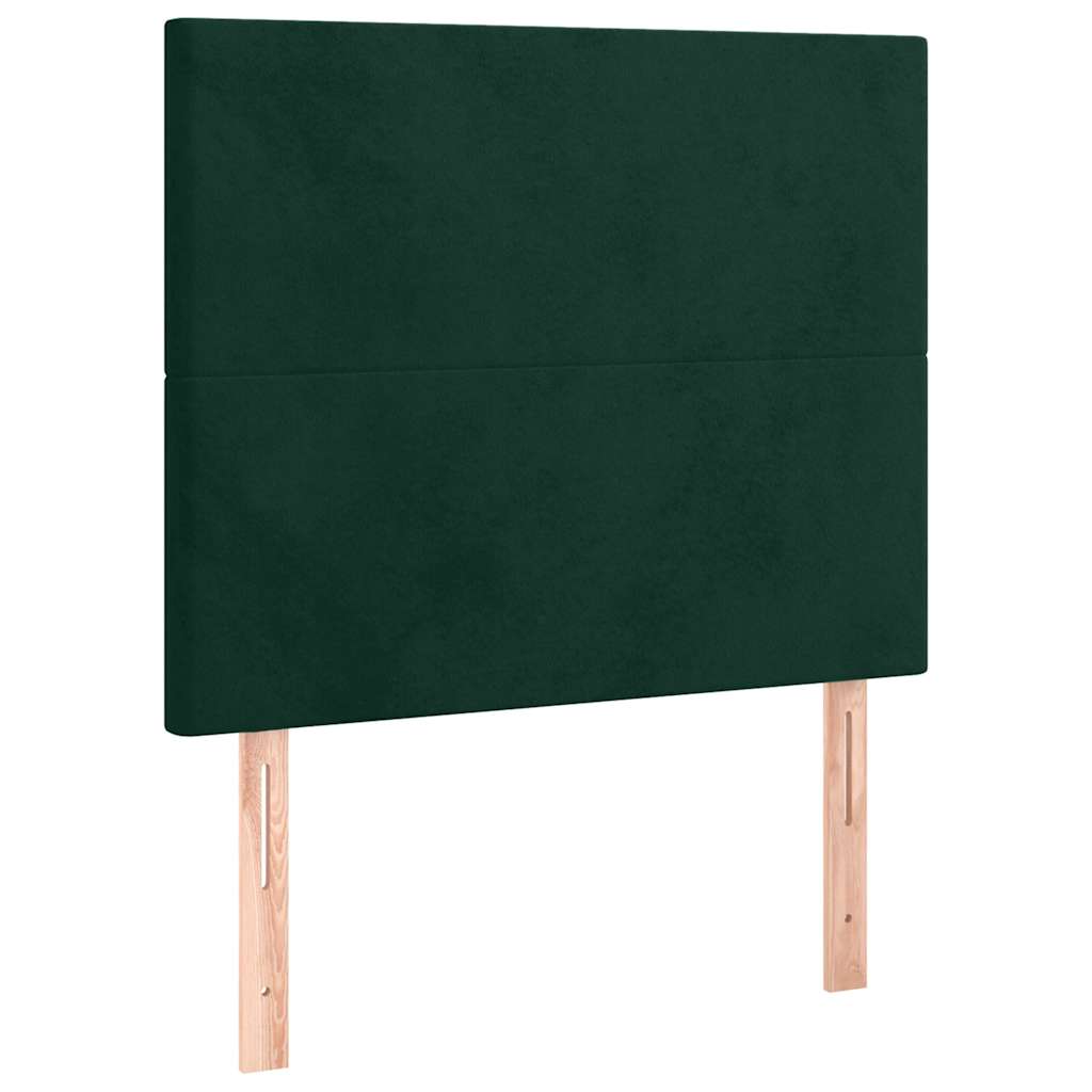 Sommier à lattes de lit avec matelas et LED Vert foncé 90x200cm - XIOS