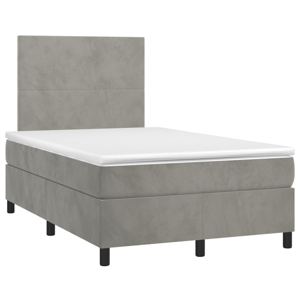 Sommier à lattes de lit avec matelas LED Gris clair 120x200 cm - XIOS