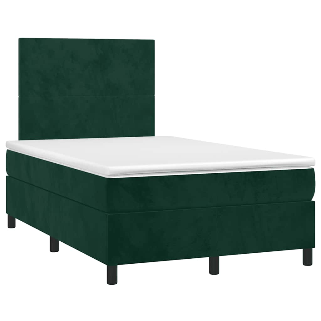 Sommier à lattes de lit avec matelas LED Vert foncé 120x200 cm - XIOS