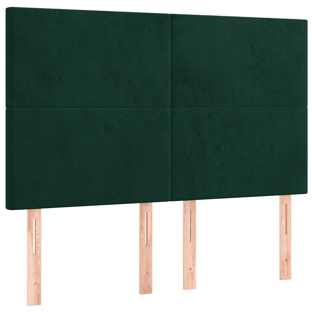 Sommier à lattes de lit avec matelas LED Vert foncé 140x190 cm - XIOS