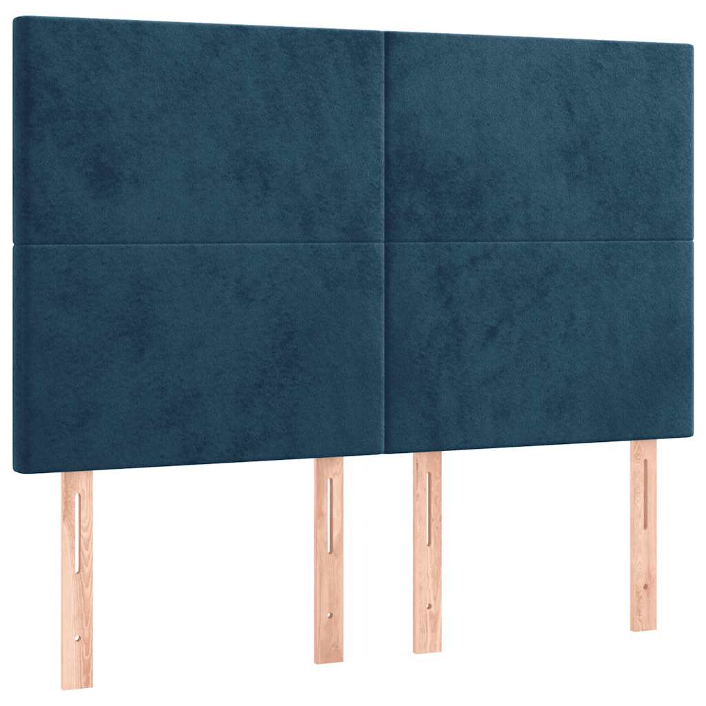 Sommier à lattes de lit avec matelas LED Bleu foncé 140x190 cm - XIOS