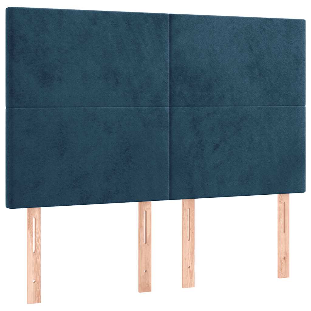 Sommier à lattes de lit avec matelas LED Bleu foncé 140x200 cm - XIOS