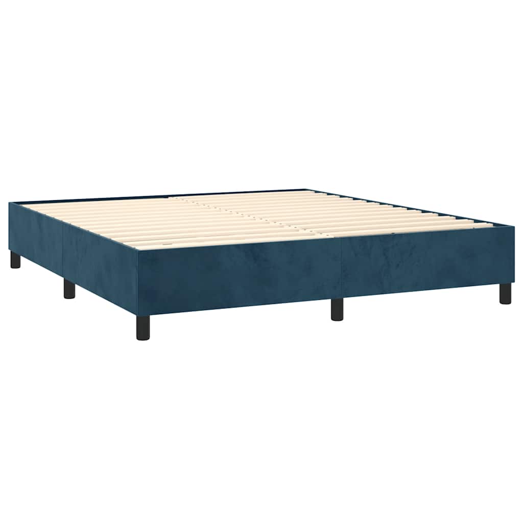 Sommier à lattes de lit avec matelas LED Bleu foncé 180x200 cm - XIOS
