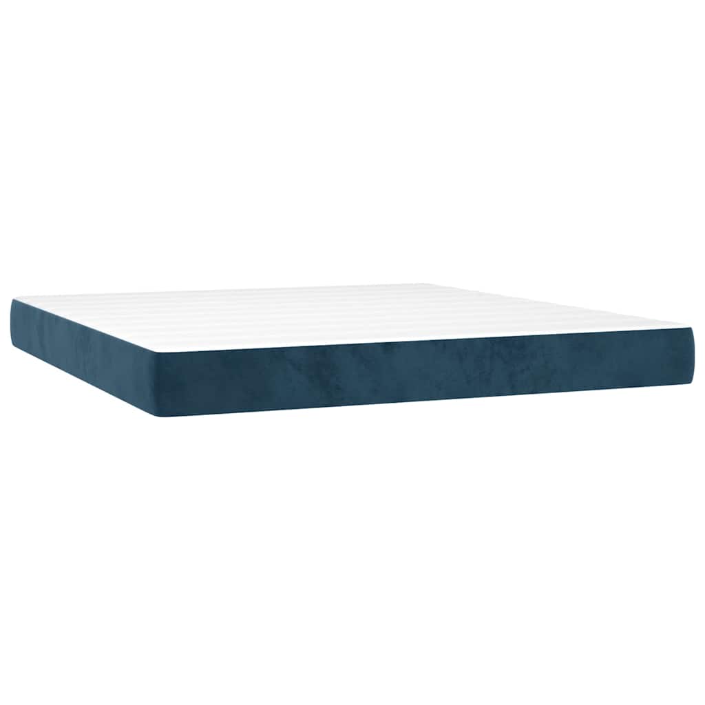 Sommier à lattes de lit avec matelas LED Bleu foncé 180x200 cm - XIOS