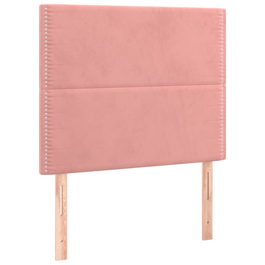 Sommier à lattes de lit avec matelas LED Rose 80x200 cm Velours - XIOS