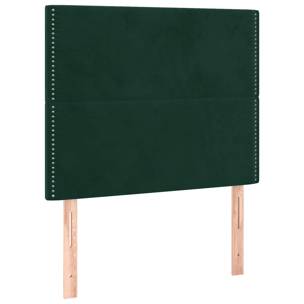 Sommier à lattes de lit matelas et LED Vert foncé 120x200 cm - XIOS