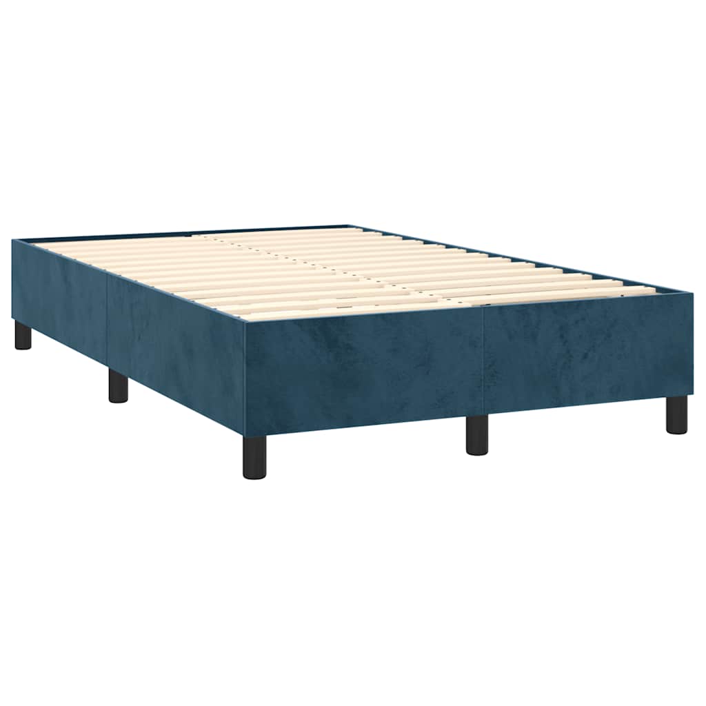 Sommier à lattes de lit matelas et LED Bleu foncé 120x200 cm - XIOS