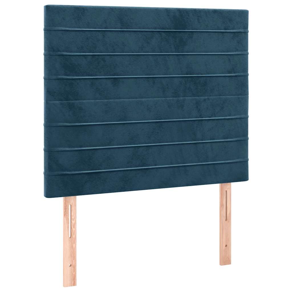 Sommier à lattes de lit avec matelas LED Bleu foncé 100x200 cm - XIOS