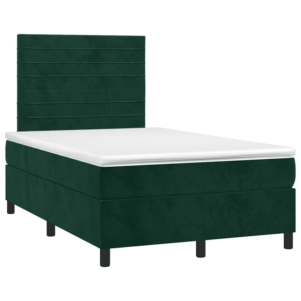 Sommier à lattes de lit avec matelas LED Vert foncé 120x200 cm - XIOS