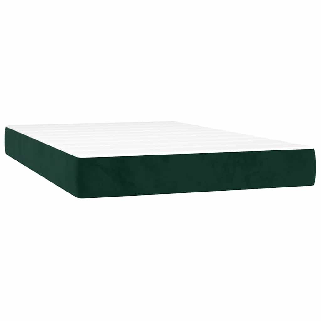 Sommier à lattes de lit avec matelas LED Vert foncé 120x200 cm - XIOS
