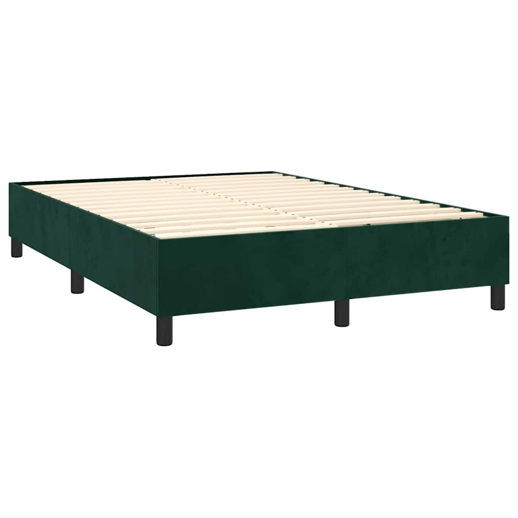 Sommier à lattes de lit avec matelas LED Vert foncé 140x190 cm - XIOS