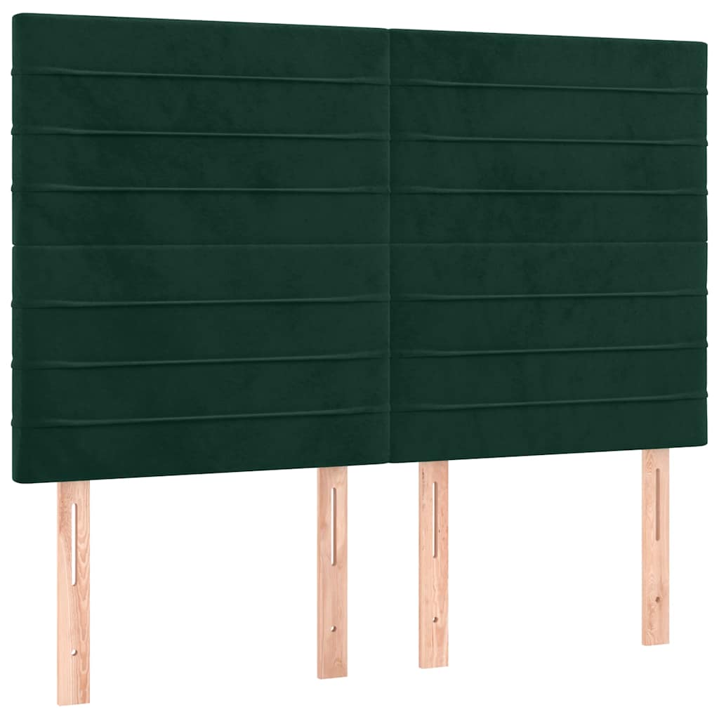 Sommier à lattes de lit avec matelas LED Vert foncé 140x190 cm - XIOS