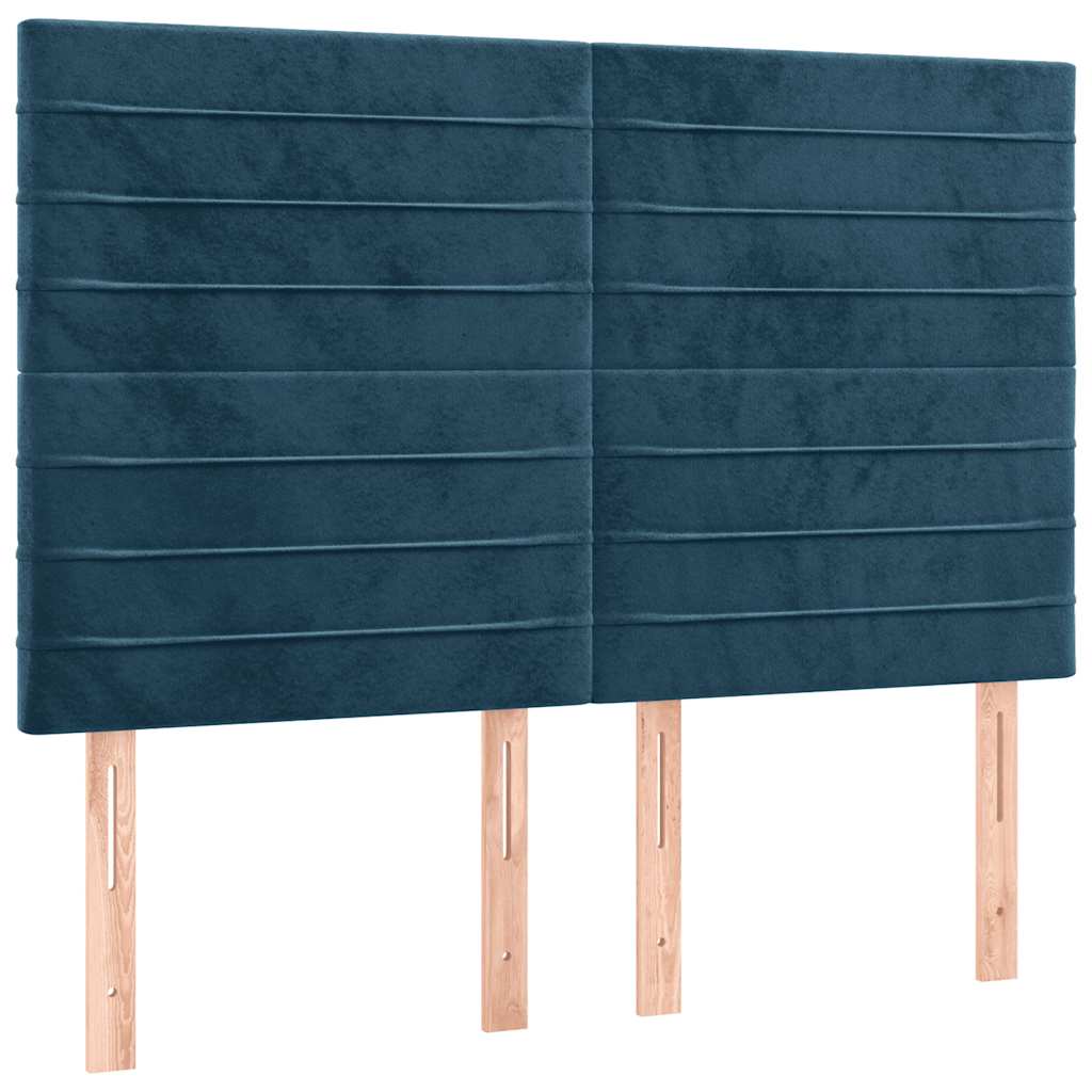 Sommier à lattes de lit avec matelas LED Bleu foncé 140x190 cm - XIOS