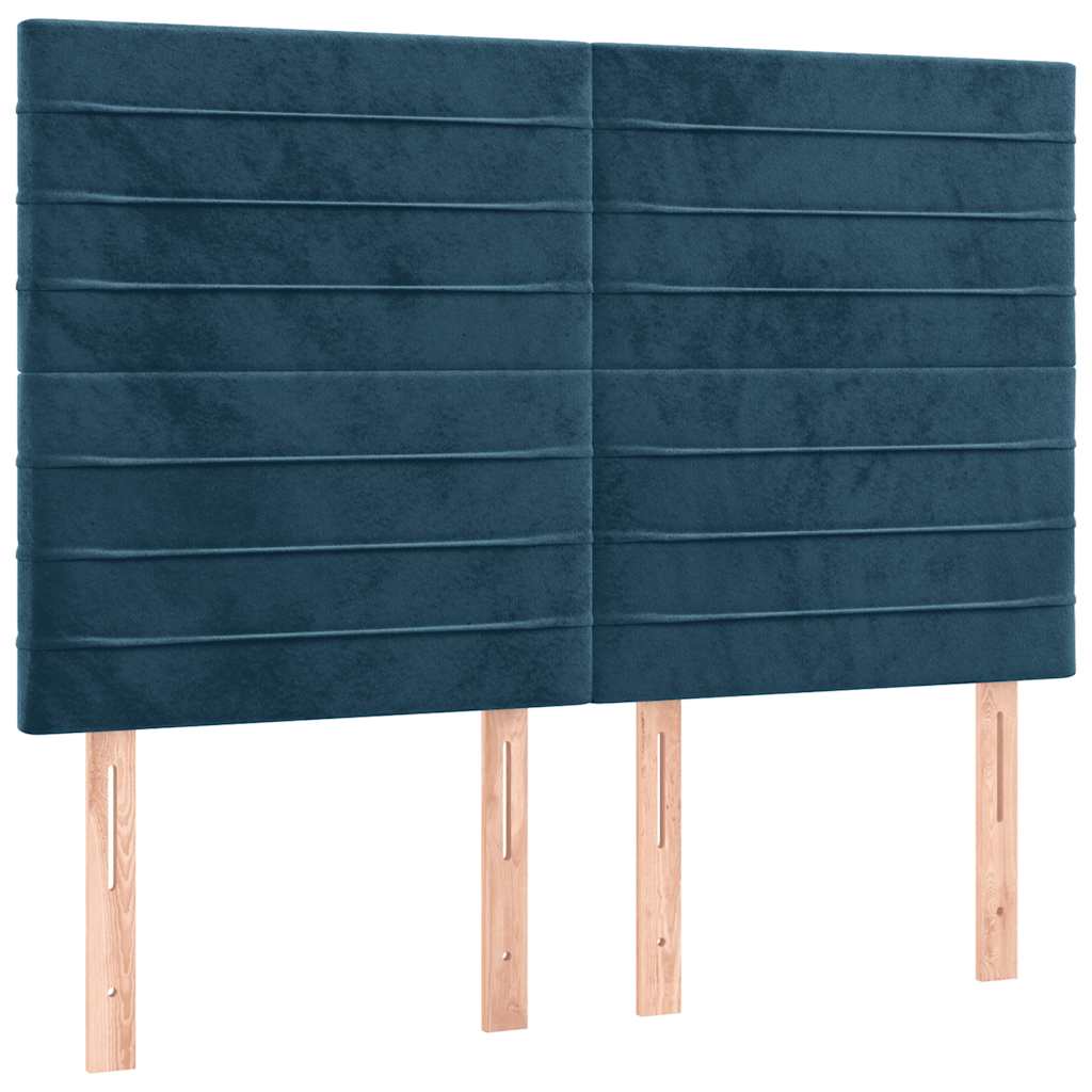 Sommier à lattes de lit avec matelas LED Bleu foncé 140x200 cm - XIOS
