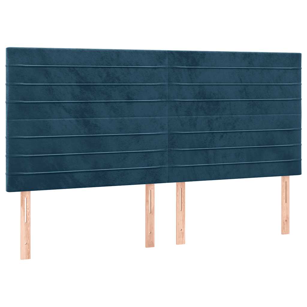 Sommier à lattes de lit avec matelas LED Bleu foncé 160x200 cm - XIOS